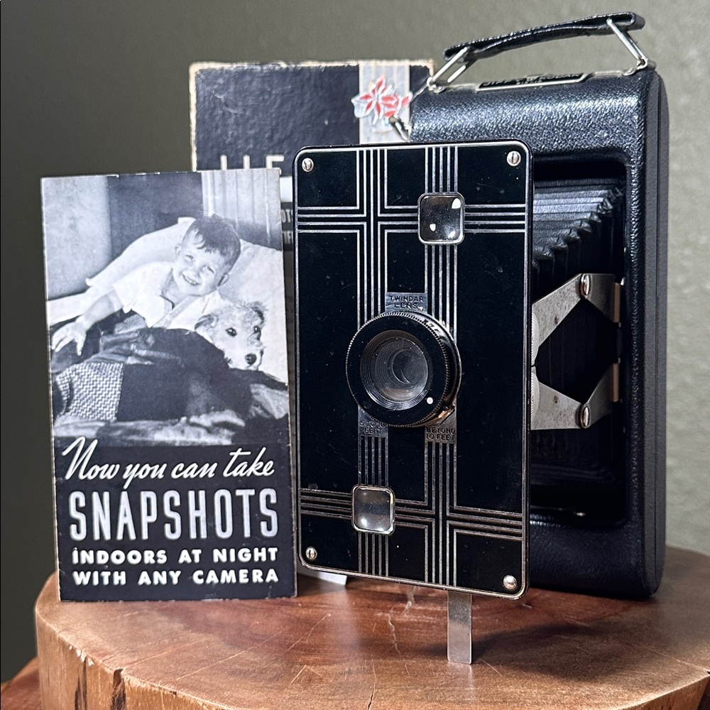 KODAK Jiffy Six-16 Camera Twindar Lens & Original Box (Working!)